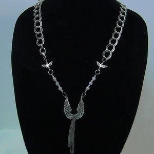 Angel Wings and Jade Necklace